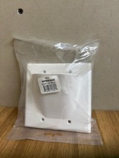 SET OF 2, Pass Through Wall Plate Dual Gang, White