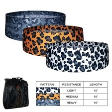 NEW Loop Booty Circle Workout Exercise Resistance Bands Set of 3 Leopard Print