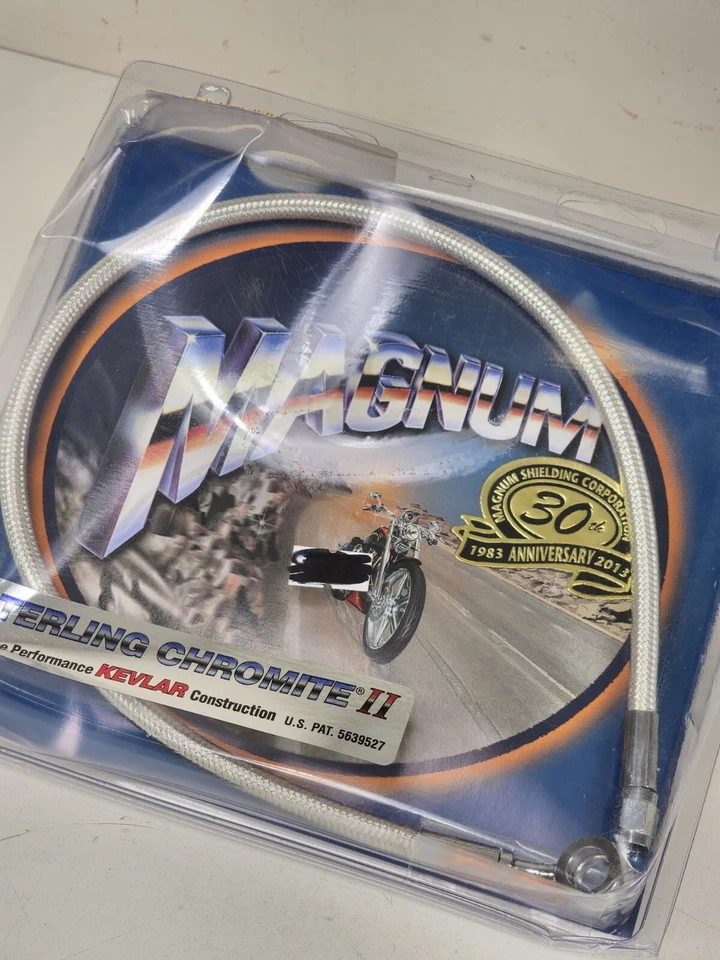 Kit de línea de freno superior Magnum Sterling Chromite 23 7/16" 09-15 Harley Street Bob Foto 3 de 4