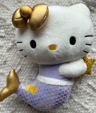 Kidrobot Hello Kitty Star Sign Aquarius 10 In. Mermaid Plush Purple Scales NWOT