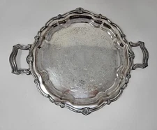 17" Silver Plated Serving Tray Sheets Rockford S. Co. 1875 101