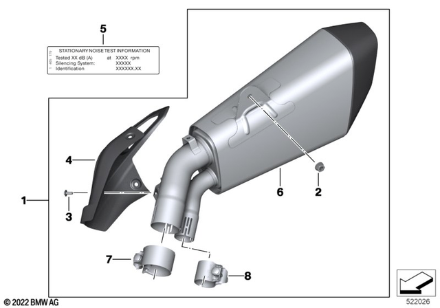 k49) S1000xr AKRAPOVIC Exhaust Pipe Genuine BMW Motorrad  
