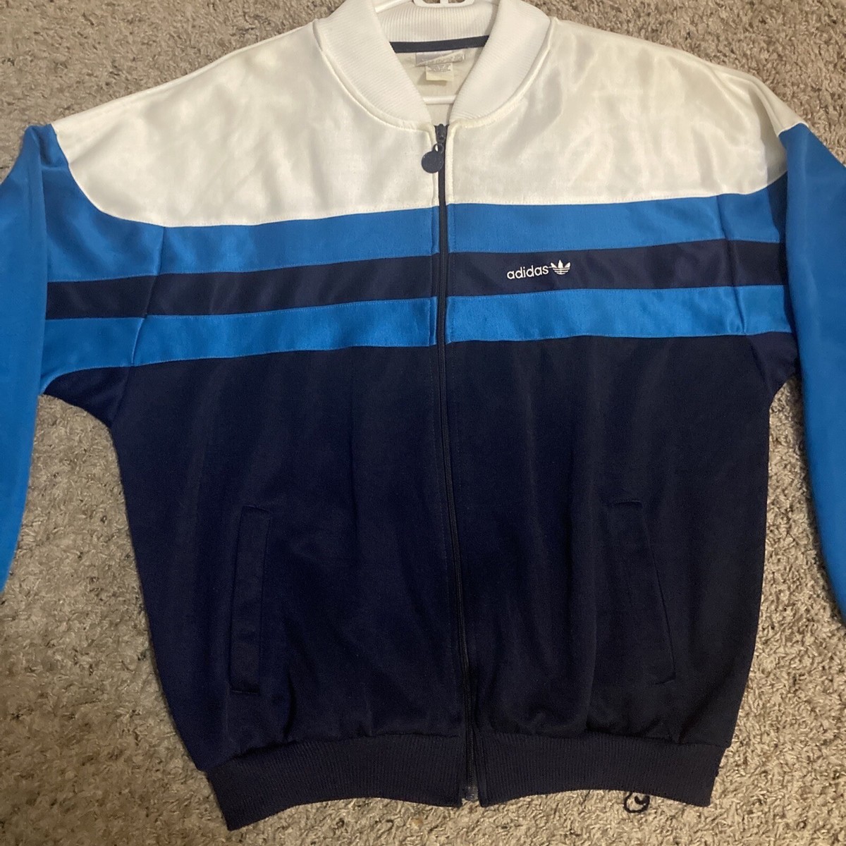 Vintage Adidas Track Jacket Tracksuit Bomber Large 42-44 Vintage Adidas Track Jacket Tracksuit Bomber Large 42-44