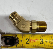 1/2" Parker Air Brake D.O.T. Brass Push-To-Connect 45° Elbow MNPT  179PTC-8-8