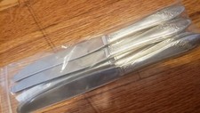 6 ANTIQUE VINTAGE Collectible KNIVES 9.5" SILVER PLATE - HOLLOW HANDLE