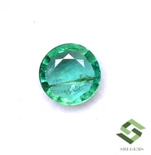 5.50 mm Certified Natural Emerald Round Cut 0.36 CTS Untreated Loose Gemstone