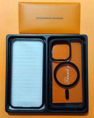 XoxixL Magnetic Cellphone Case For iPhone 15 Pro Clear/Black Powerful Force 6.1''