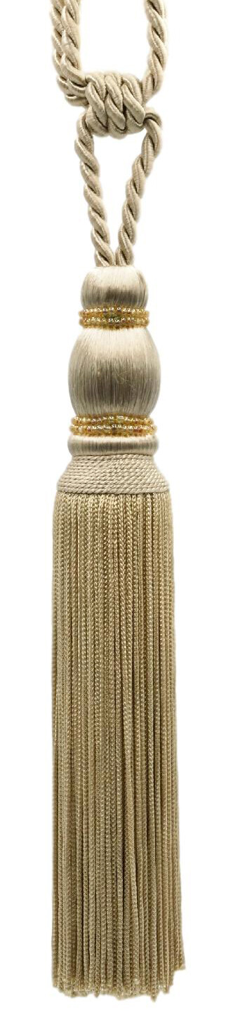 DÉCOPRO Beaded Tassel Tieback, Color# 814 - Tan Beige [Sold Individually]