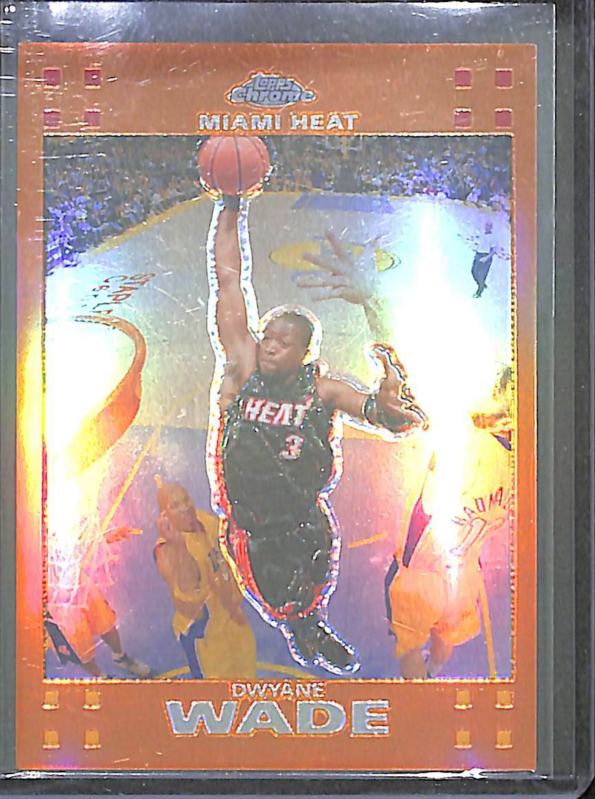 2007-08 Topps Chrome Orange Refractor #3 Dwyane Wade No 14 of 199