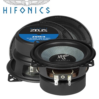 HIFONICS ZSW4 HIGH-END KICKBASS MITTELTÖNER LAUTSPRECHER & GITTER 10cm 120W