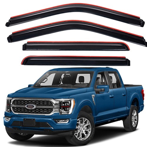 In-Channel Window Vent Visors Rain Guards For 2015-2022 Ford F150 Crew Cab - Bild 13 von 13