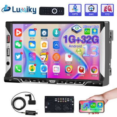 7'' Autoradio Doppel 2DIN Android mit GPS Navigation WiFi Bluetooth RDS USB +DAB