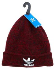 Adidas Trefoil Knit Beanie Hat Cap Red