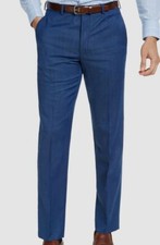 Michael Kors Men's Blue Solid Modern-Fit Airsoft Stretch Suit Pants Size 36W 32L