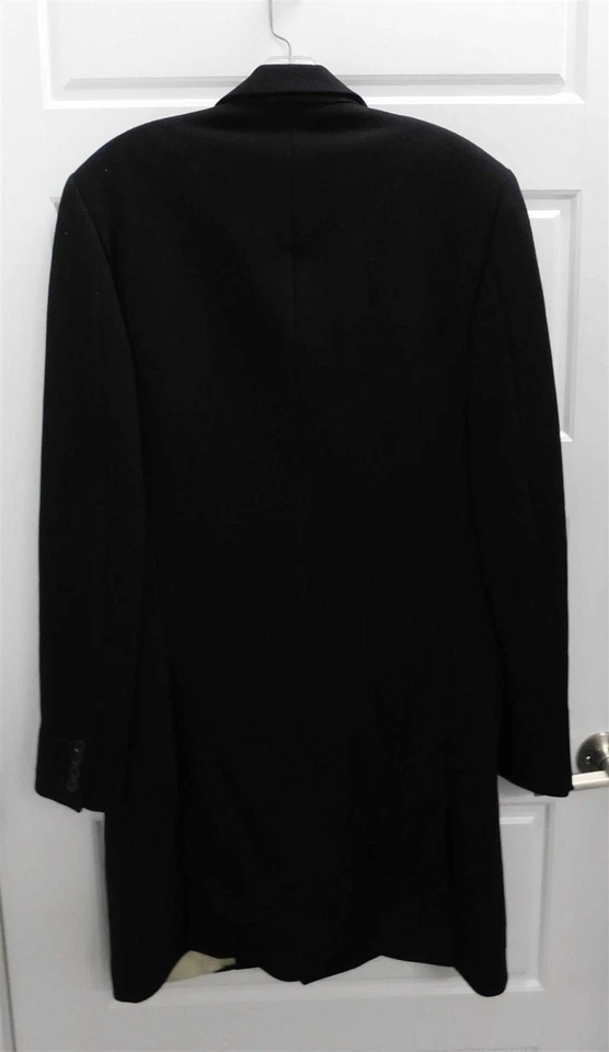 Gabardina de lana negra de un solo pecho Dolce Gabbana para hombre Italia 34/48 Foto 4 de 4