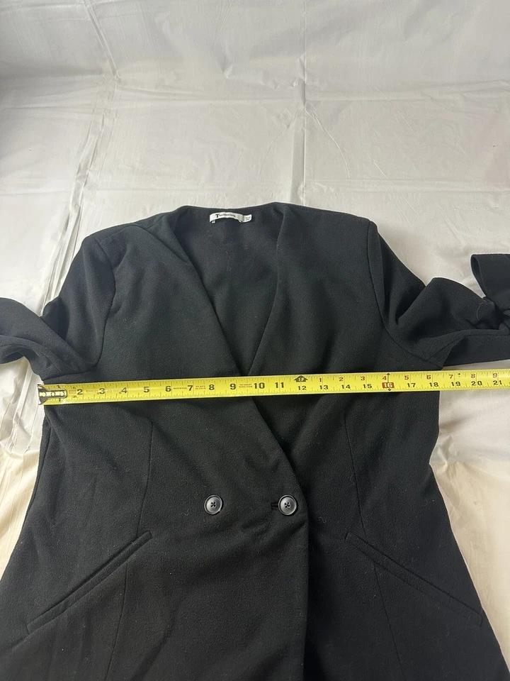 Blazer Abrigo Chaqueta Alexander Wang Negro Doble Pecho Talla Grande Foto 4 de 4