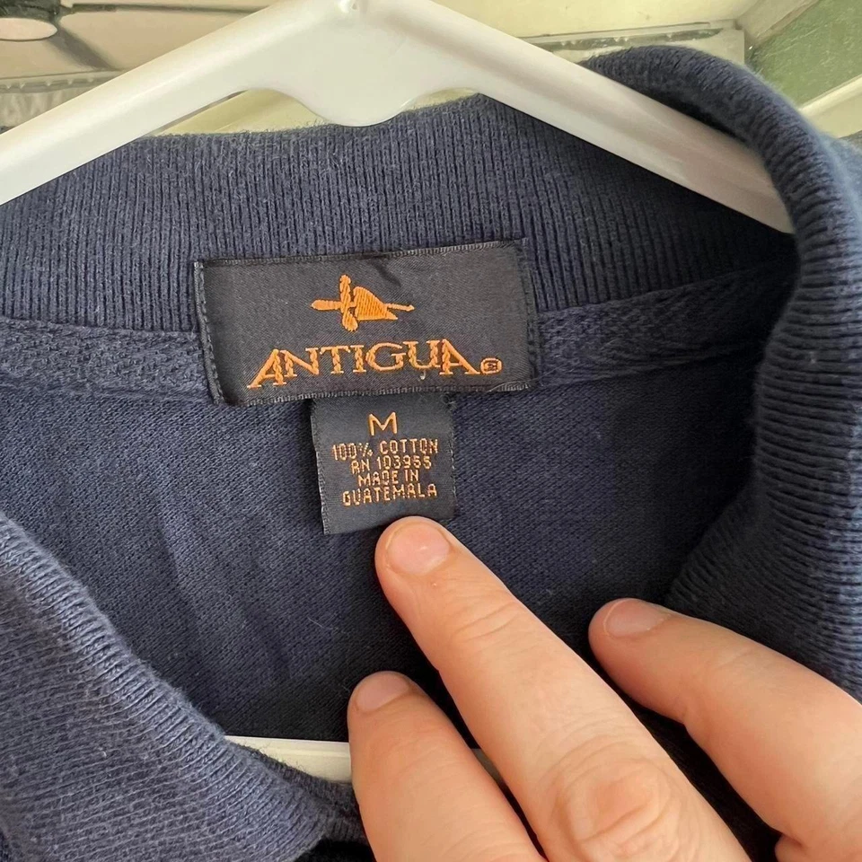 Navy blue Boston Redsox Antigua polo shirt #poloshirt - Imagem 2 de 2