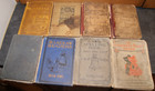 Lot Of 8 Antique Old 1884-1928 School Books Readers, Spelling Rare Americana