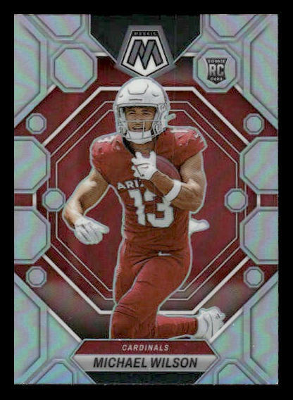 2023 Panini Mosaic #350 Michael Wilson Rookie Silver Arizona Cardinals