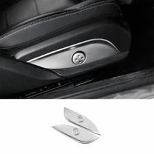 ABS Silver Seat Button Handle Panel Cover Trim For Benz C-Class W205 2015-2021