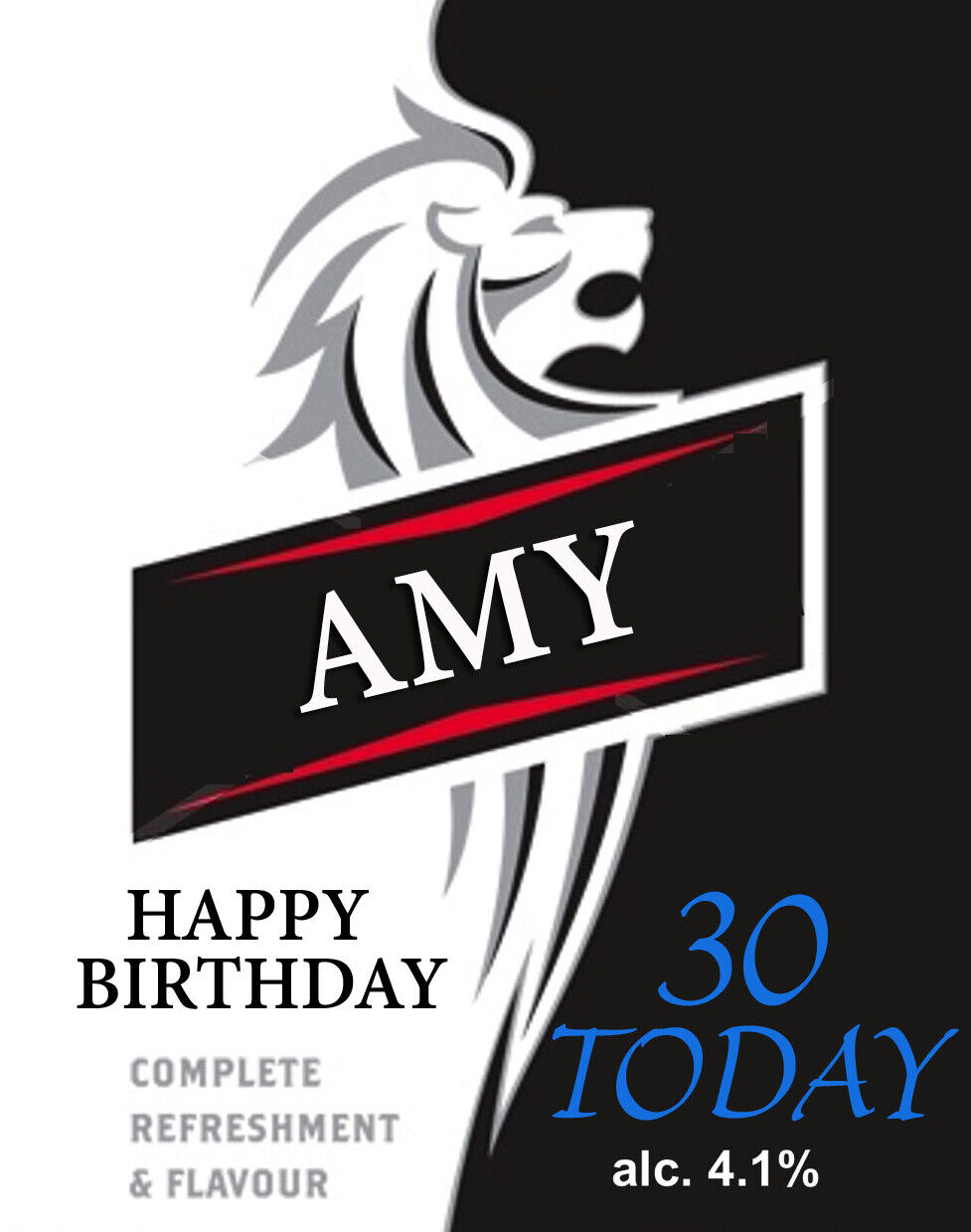 4 X PERSONALISED CARLING BEER BOTTLE LABELS - PARTY / BIRTHDAY /