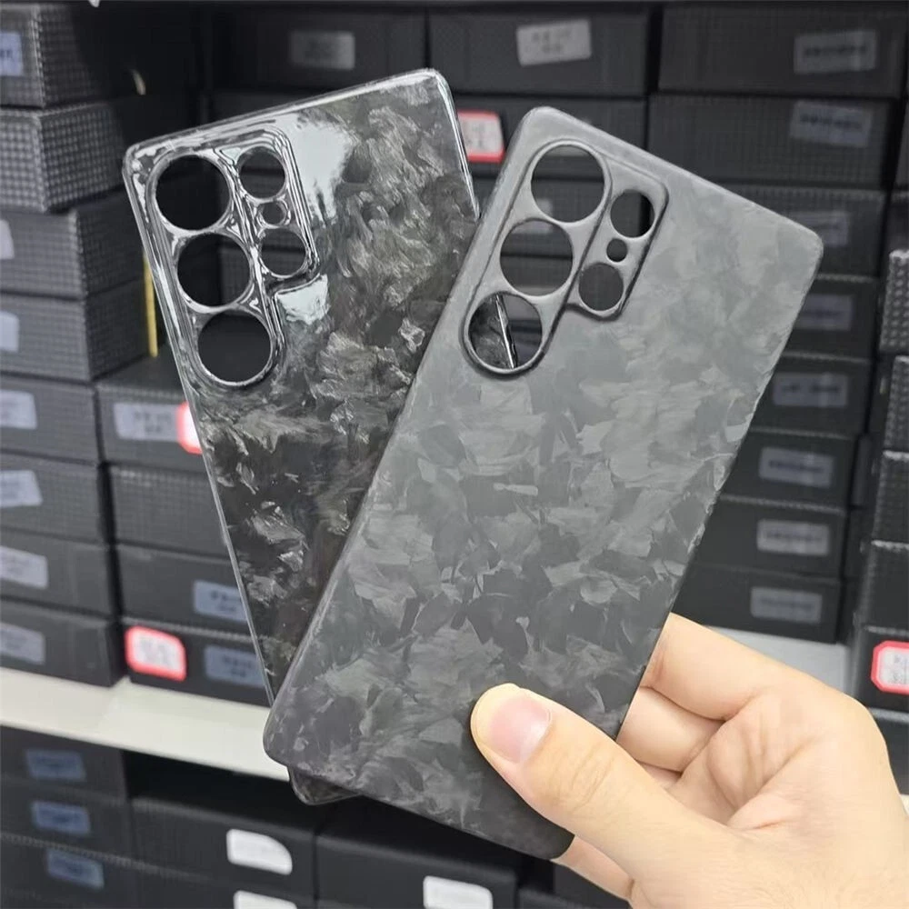 Genuine Carbon Fiber Case For Samsung Galaxy S25 Ultra Irregular Forged Cover - Picture 1 of 29