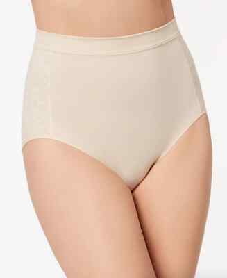 Maidenform L108102 Beige Firm High-Waist Shape Brief Underwear Women's Size M