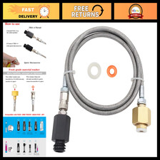 High Pressure 60in Stainless Steel CO2 Adapter Hose for Soda Maker - CGA320 to T