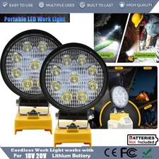 LED Work Light For Dewalt 18V Battery Camping Job Site Lighting Portable Lamps