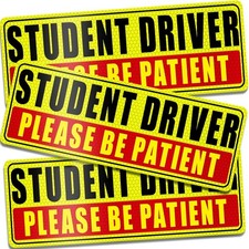 Student Driver Magnet for Car - Be Patient Student Driver Magnet New Student