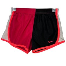 Nike Dri-FIT Kids Running Shorts Colorblock Pink Black Youth Size L 6-7 Years