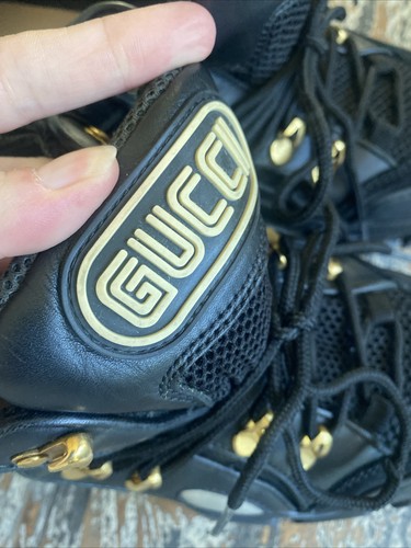 Vintage Gucci Swag Flashtrek Journey Chunky Sneakers Hiking Leather Boots Shoes - Picture 12 of 20