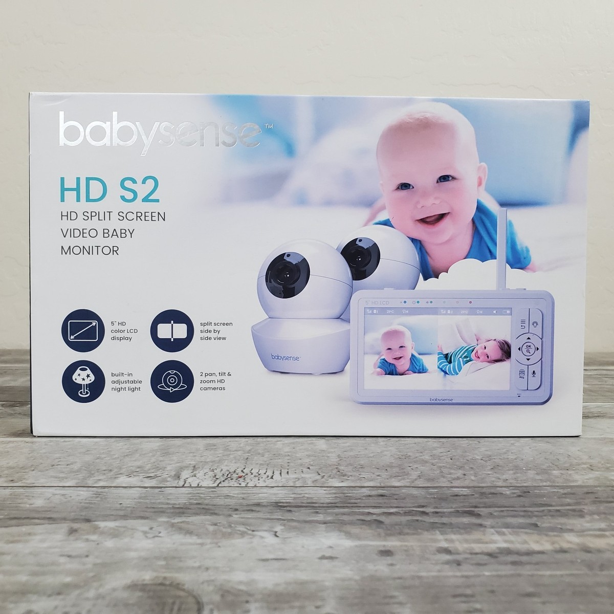 Babysense HD S2 Video Baby Monitor with 2 Cameras White (F40035460 
