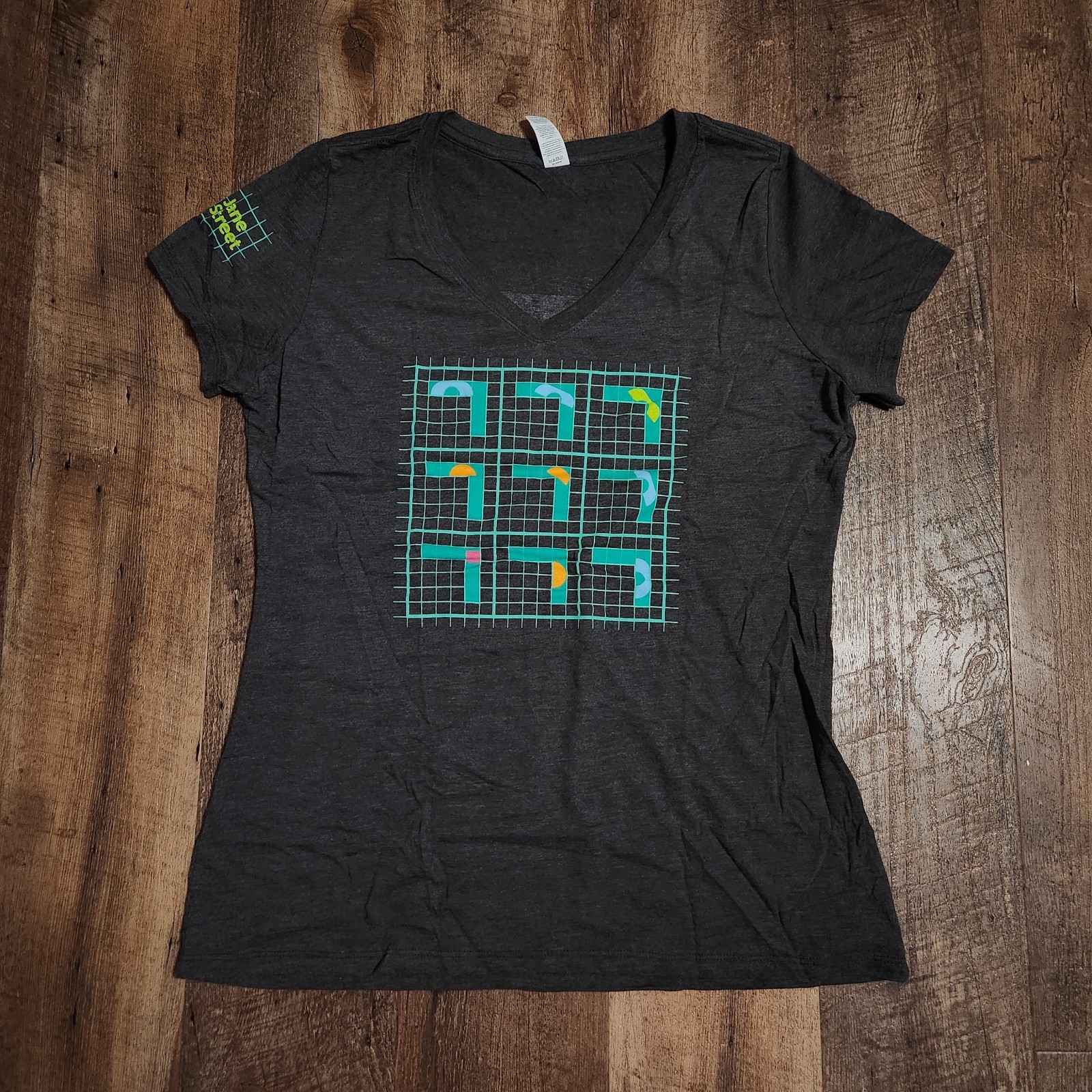 Advanced Math Graphic Jane Street Graphic T-Shirt Fitted V-Neck Large Gray Math Trading ...