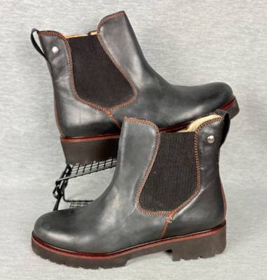 Samuel Hubbard Van Ness Chelsea Boots Womens 10.5 M Black Leather Side Zip