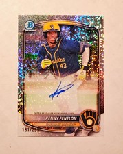 Kenny Fenelon 2025 1st Bowman Chrome AUTO SPECKLE REFRACTOR 181/299 CPA-KF RC U6