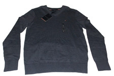  79.50 Tommy Hilfiger Shirt Mens Medium Blue Sweater V-Neck Long Sleeve NWT NEW