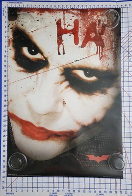 Poster Batman The Dark Knight Joker ''face close-up'' Heath Ledger HA! ORIGINAL