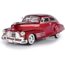 1948 Chevy Aerosedan Fleetline Red - Motormax Premium 8x3x2.5 Inches