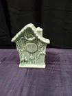 GREEN McCoy Vintage Ceramic Cuckoo Clock Wall Pocket Made In USA