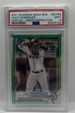 2021 Bowman Chrome -  Julio Rodriguez - Green Refractor - 20/99 - PSA MINT 9