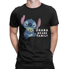 Disney Stitch Ohana Cute T-Shirt Men Women Unisex1