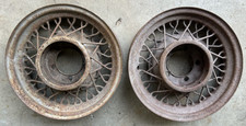 Pair Of 2 17 Inch Kelsey Hayes Bent Spoke Steel Wire Wheels 5 Lug 1932 Buick