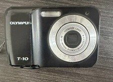 Olympus Compact Digital Camera T-10 10 MP 3X Optical Zoom Black - TESTED WORKS
