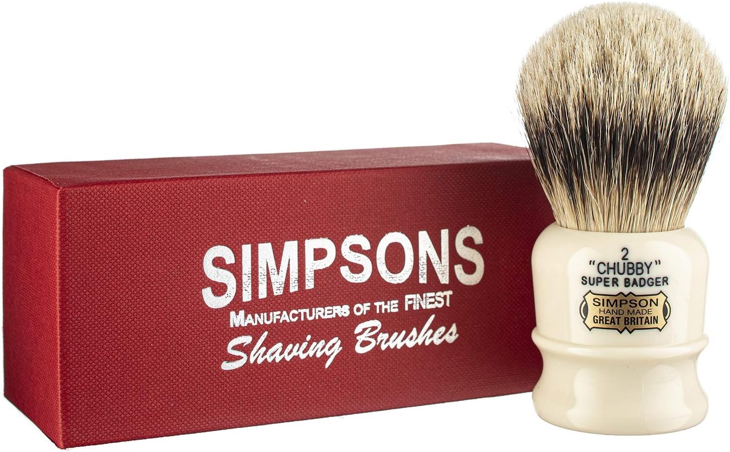 Chubby 2 Simpson brosse de rasage en pur poil pour mousse dense