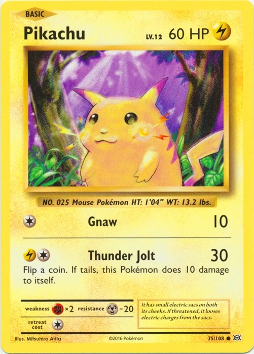 Pikachu Pokémon TCG XY Individual Collectible Card Game Cards for