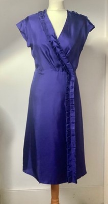 Silk Wrap Midi Cocktail Dress by Lisou. BNWT