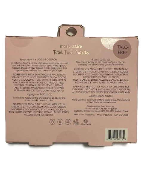 Marie Claire Paris Total Face Palette Natural Charm New Sealed - Image 3 of 3