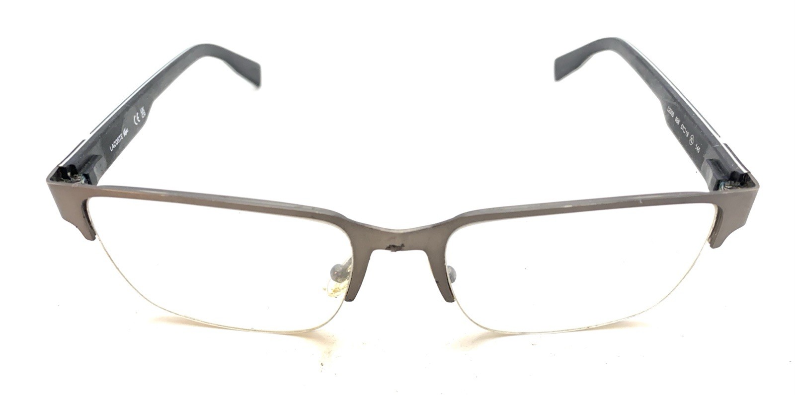 Lacoste L2305 038 Black Green Half Rim Eyeglasses Frames 57-19 145 Designer thumbnail 3