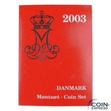 D&Auml;NEMARK Kronen KMS Kursm&uuml;nzensatz 2003 - Danmark Montsaet Denmark Coinset